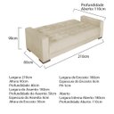 Ver imagem 3 de Sofá Cama 3 Lugares Jobim Linho - Doce Sonho Móveis SOFÁ CAMA SOFÁ 3 LUGARES Bege