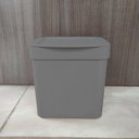 Ver imagem 7 de Kit Pia Cozinha Escorredor de Louça e Talheres Lixeira 2,5l Chumbo