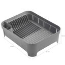 Ver imagem 3 de Kit Pia Cozinha Escorredor de Louça e Talheres Lixeira 2,5l Chumbo