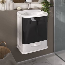 Gabinete para Banheiro em Plástico com Lavatório Fit Astra sem Torneira - 1