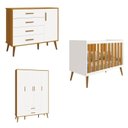 Ver imagem 1 de Quarto de Bebê Completo com Guarda Roupa 4 Portas 2 Gavetas, Cômoda Sapateira 4 Gavetas e 1 Porta e