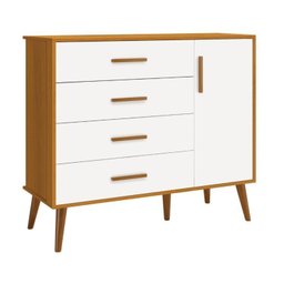 Quarto de bebê Completo com Guarda Roupa 4 portas 2 gavetas, Cômoda Sapateira 4 gavetas e 1 Porta e Berço Isis - 9