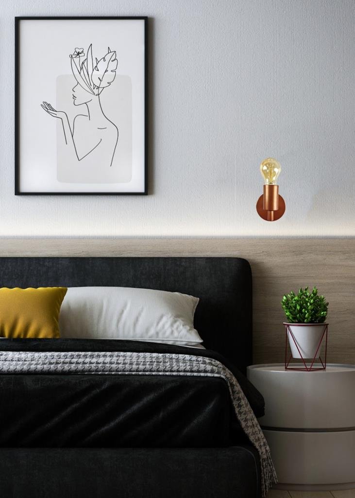 Luminária Arandela Parede Cama Mesa Branco Dourado Aluminío - 6