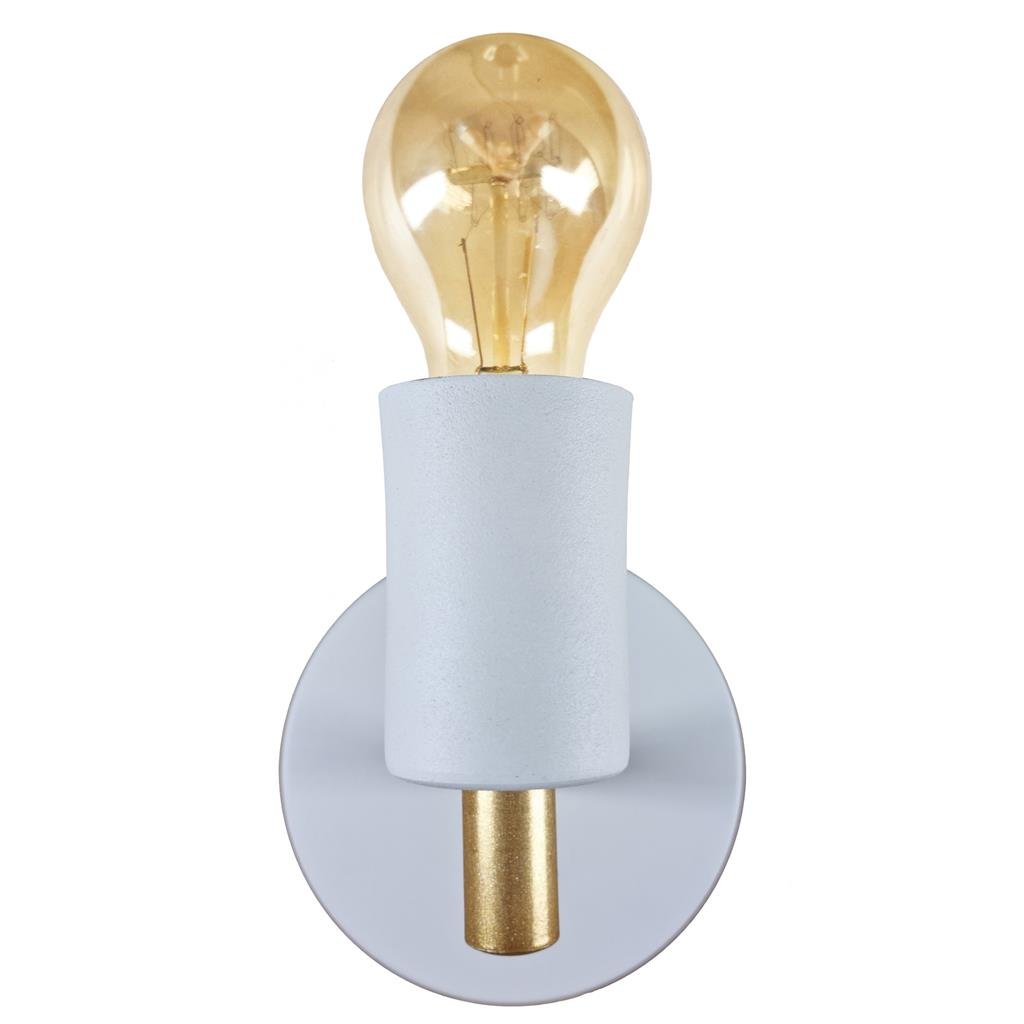 Luminária Arandela Parede Cama Mesa Branco Dourado Aluminío - 2