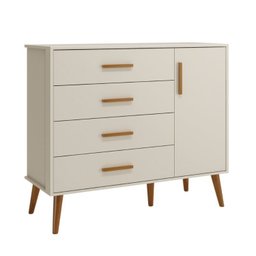 Quarto de bebê Completo com Guarda Roupa 4 portas 2 gavetas, Cômoda Sapateira 4 gavetas e 1 Porta e Berço Isis - 8