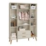 Quarto de Bebê Completo com Guarda Roupa 4 Portas 2 Gavetas, Cômoda Sapateira 4 Gavetas e 1 Porta e - 13