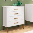 Ver imagem 7 de Quarto de Bebê Completo com Guarda Roupa 3 Portas 2 Gavetas, Cômoda 4 Gavetas e Berço Isis