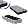 Cama Box Solteiro Colchão Espuma D33 Bordado + Box Branca 59x88x188 - 9