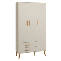 Quarto de Bebê Completo com Guarda Roupa 3 Portas 2 Gavetas, Cômoda 4 Gavetas e Berço Isis - 12 Quarto de Bebê Completo com Guarda Roupa 3 Portas 2 Gavetas, Cômoda 4 Gavetas e Berço Isis - 12