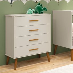 Quarto de Bebê Completo com Guarda Roupa 3 Portas 2 Gavetas, Cômoda 4 Gavetas e Berço Isis - 7 Quarto de Bebê Completo com Guarda Roupa 3 Portas 2 Gavetas, Cômoda 4 Gavetas e Berço Isis - 7