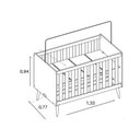 Ver imagem 5 de Quarto de Bebê Completo com Guarda Roupa 3 Portas 2 Gavetas, Cômoda 4 Gavetas e Berço Isis Bege/Areia