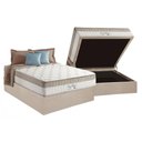 Ver imagem 1 de Cama Box Baú Casal: Colchão Molas Ensacadas King Best Clean + Base Crc Suede Clean (138x188)