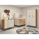 Ver imagem 1 de Quarto de Bebê Completo com Guarda Roupa 3 Portas 2 Gavetas, Cômoda 4 Gavetas e Berço Isis