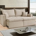 Ver imagem 1 de Sofá Cama Dallas 170cm 104cm x 144cm Mts sem Caixa Bege