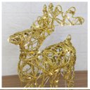 Ver imagem 6 de Rena Aramada Natal Iluminada 30 LED Dourada com Glitter 30cm