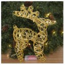 Ver imagem 4 de Rena Aramada Natal Iluminada 30 LED Dourada com Glitter 30cm