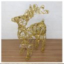 Ver imagem 1 de Rena Aramada Natal Iluminada 30 LED Dourada com Glitter 30cm