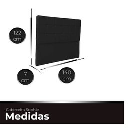 Cabeceira Casal Cama Box Estofada Sophie 140 Cm Veludo - 5