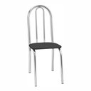 Ver imagem 6 de Conjunto Sala de Jantar Mesa com 4 Cadeiras Branco/Cromado/Preto