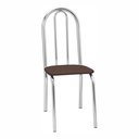 Ver imagem 6 de Conjunto Sala de Jantar Mesa com 4 Cadeiras Branco/Cromado/Marrom