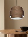 Ver imagem 3 de Lustre Sala de Jantar com Desvio Vivare Md-4397 Cúpula em Tecido 40cm