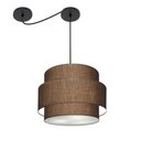 Ver imagem 1 de Lustre Sala de Jantar com Desvio Vivare Md-4397 Cúpula em Tecido 40cm