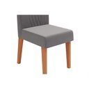 Ver imagem 7 de Conjunto: Mesa de Cozinha Fler c/ Tampo Madeirado c/ Vidro 90x90cm e 4 Cadeiras Lia Freijo/Off White