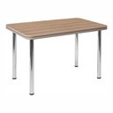Ver imagem 5 de Conjunto Sala de Jantar Mesa com 4 Cadeiras Marrom/Cromado/Mel
