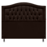 Cabeceira Cama Casal Capitone Sophia Provençal Suede Marrom 120 Rbl - 1