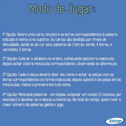 Jogo ABC Montando Palavras Xalingo auxilio tratamento TDAH - 3 Jogo ABC Montando Palavras Xalingo auxilio tratamento TDAH - 3