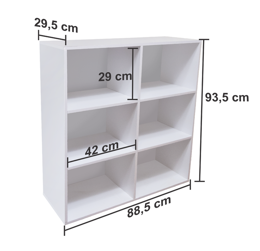 Estante Liverpool c/ 6 Nichos - Cor Branca (Moderna, Compacta c/ Ótimo Acabamento) - 2