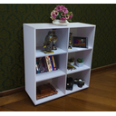 Ver imagem 1 de Estante Liverpool c/ 6 Nichos - Cor Branca (Moderna, Compacta c/ Ótimo Acabamento)