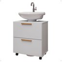 Ver imagem 3 de Gabinete de Banheiro Prime Armário para Pia de Coluna