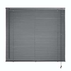 Cortina Persiana Horizontal Pvc 140x130cm Cinza Escuro Atlas