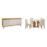 Conjunto Mesa de Jantar Retangular 120x90 Ville com 4 Cadeiras Venus e Buffet 4 Portas Eifel - 2