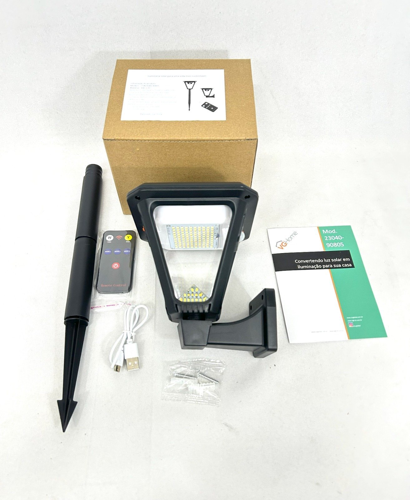 Luminária Solar Sensor e Controle Remoto Arandela ou Jardim - 2