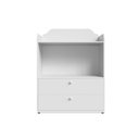 Ver imagem 5 de Cômoda Infantil Mini Pequena 2 Gavetas com Nicho Prateleira Mdf para Quarto Infantil e Bebê - Branco