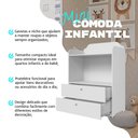 Ver imagem 3 de Cômoda Infantil Mini Pequena 2 Gavetas com Nicho Prateleira Mdf para Quarto Infantil e Bebê - Branco
