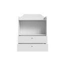 Ver imagem 2 de Cômoda Infantil Mini Pequena 2 Gavetas com Nicho Prateleira Mdf para Quarto Infantil e Bebê - Branco