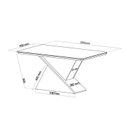 Ver imagem 6 de Conjunto Mesa de Jantar Retangular 200x90 Pipa com 8 Cadeiras Vegas e Buffet 4 Portas com Espelhos a Cinza/Mel/Grafite