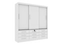 Ver imagem 1 de Guarda Roupa Casal Chicago 3 Portas 9 Gavetas S/Espelho Tcil Neve