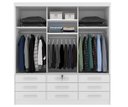 Ver imagem 3 de Guarda Roupa Casal Chicago 3 Portas 9 Gavetas S/Espelho Tcil Neve