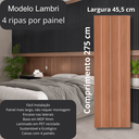 Ver imagem 2 de Painel Ripado/forro Lambri Louro Freijo 2750 X 455 X 9mm - Caixa com 2 Painéis = 2,5m2