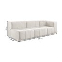 Ver imagem 4 de Sofá Modular 3 Lugares Bouclé Bege Nude