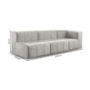 Ver imagem 4 de Sofá Modular 3 Lugares Bouclé Cinza