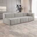 Ver imagem 1 de Sofá Modular 3 Lugares Bouclé Cinza