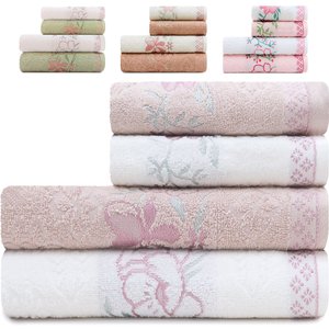 Jogo de Toalhas 4 Peças - Banho e Rosto Algodão Antipiling Yuna Karsten - Emcompre