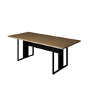 Ver imagem 1 de Mesa de Reunião Retangular Savoia 200x90 Pés Aço Escritorio Macadamia/preto