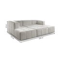 Ver imagem 4 de Sofá Modular 3 Lugares Bouclé Cinza