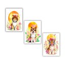 Ver imagem 3 de Kit Quadros Decorativos Infantil Animais Abstrato Kit128